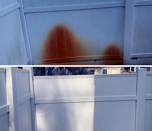 Rust Stain Removal from Vinyl Fences in VA